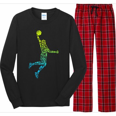 Basketball Players Dunking Long Sleeve Pajama Set