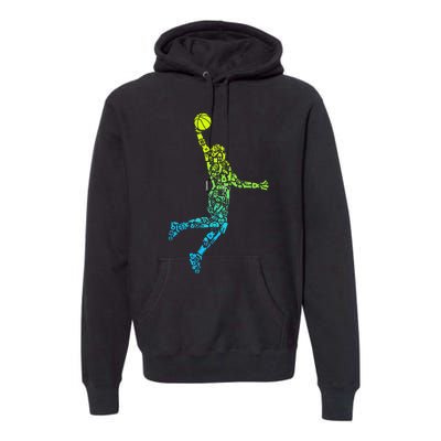 Basketball Players Dunking Premium Hoodie