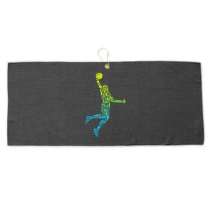 Basketball Players Dunking Large Microfiber Waffle Golf Towel