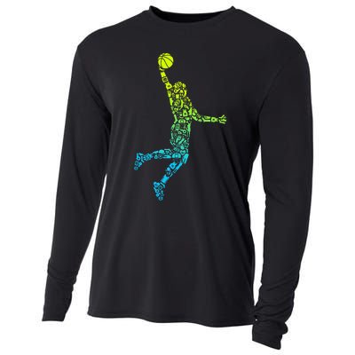 Basketball Players Dunking Cooling Performance Long Sleeve Crew