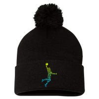 Basketball Players Dunking Pom Pom 12in Knit Beanie