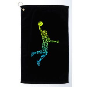 Basketball Players Dunking Platinum Collection Golf Towel