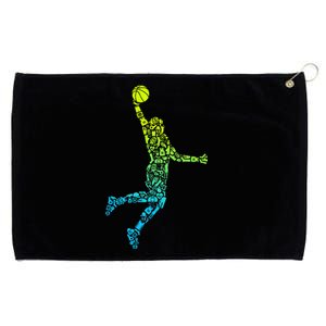 Basketball Players Dunking Grommeted Golf Towel