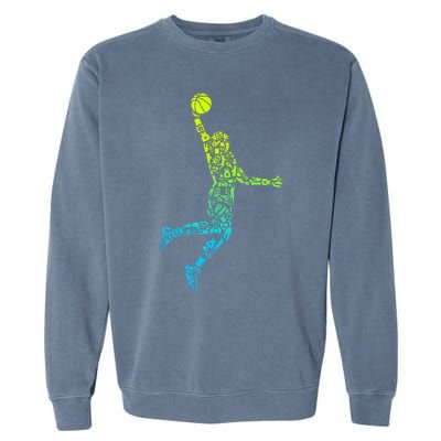 Basketball Players Dunking Garment-Dyed Sweatshirt