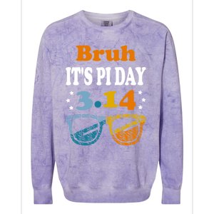 Bruh Pi Day 3 14 Math Teacher Pi Day Teachers Math Lover Gift Colorblast Crewneck Sweatshirt