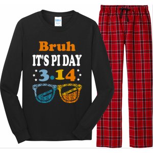 Bruh Pi Day 3 14 Math Teacher Pi Day Teachers Math Lover Gift Long Sleeve Pajama Set