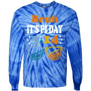 Bruh Pi Day 3 14 Math Teacher Pi Day Teachers Math Lover Gift Tie-Dye Long Sleeve Shirt