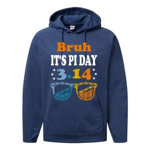 Bruh Pi Day 3 14 Math Teacher Pi Day Teachers Math Lover Gift Performance Fleece Hoodie