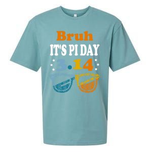 Bruh Pi Day 3 14 Math Teacher Pi Day Teachers Math Lover Gift Sueded Cloud Jersey T-Shirt