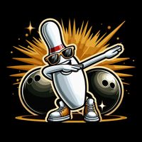 Bowling Pin Dabbing Sunglasses Bowler Player Flexfit Unipanel Trucker Cap