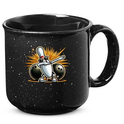 Bowling Pin Dabbing Sunglasses Bowler Player 15oz Campfire Ceramic Mug