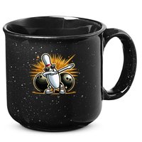 Bowling Pin Dabbing Sunglasses Bowler Player 15oz Campfire Ceramic Mug