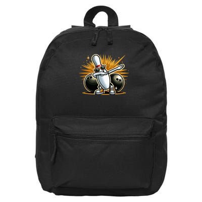 Bowling Pin Dabbing Sunglasses Bowler Player 16 in Basic Backpack