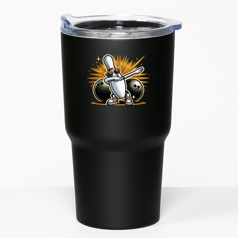 Bowling Pin Dabbing Sunglasses Bowler Player Tumbler