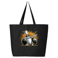 Bowling Pin Dabbing Sunglasses Bowler Player 25L Jumbo Tote