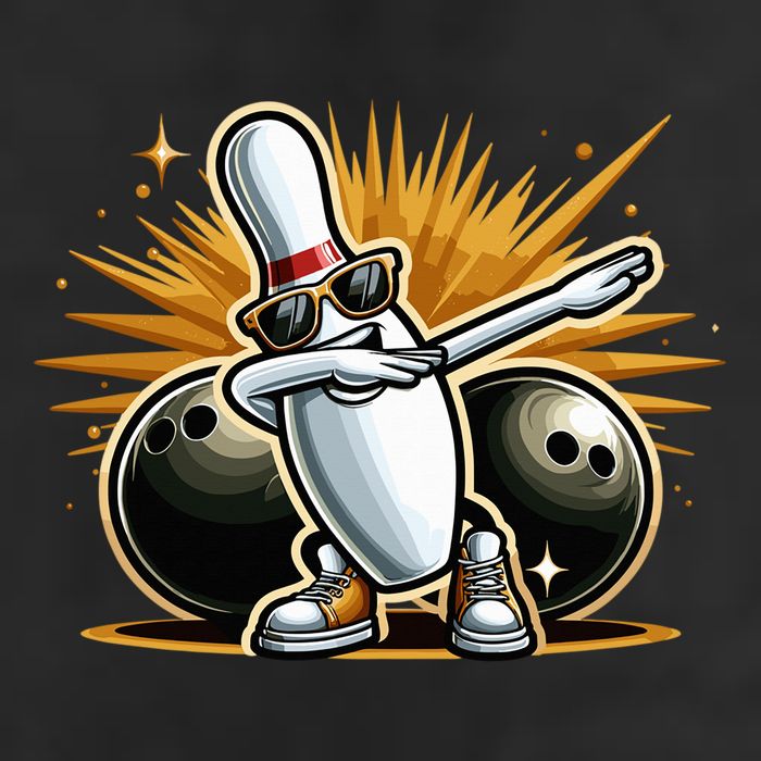 Bowling Pin Dabbing Sunglasses Bowler Player 25L Jumbo Tote