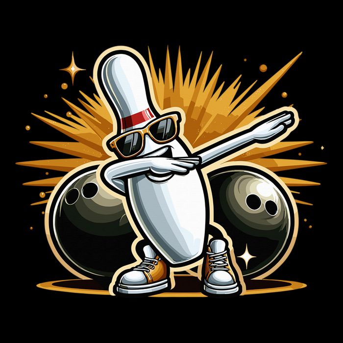 Bowling Pin Dabbing Sunglasses Bowler Player Zip Tote Bag