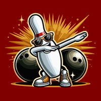 Bowling Pin Dabbing Sunglasses Bowler Player V-Neck T-Shirt