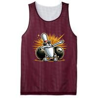 Bowling Pin Dabbing Sunglasses Bowler Player Mesh Reversible Basketball Jersey Tank