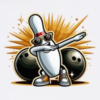 Bowling Pin Dabbing Sunglasses Bowler Player Garment-Dyed Sweatshirt
