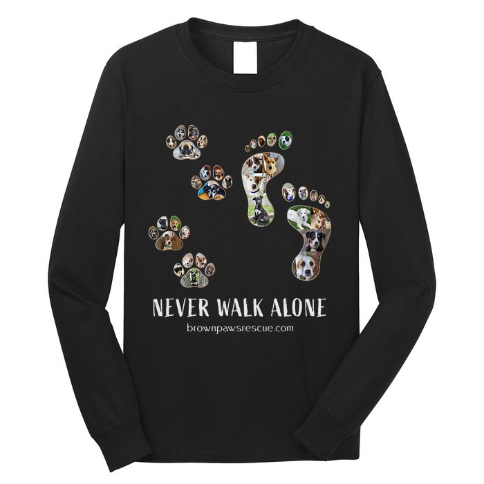 Brown Paws Dog Rescue funny animal lover Long Sleeve Shirt