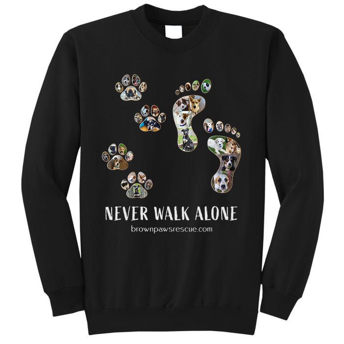 Brown Paws Dog Rescue funny animal lover Sweatshirt