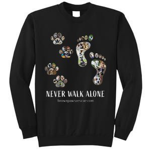 Brown Paws Dog Rescue funny animal lover Tall Sweatshirt