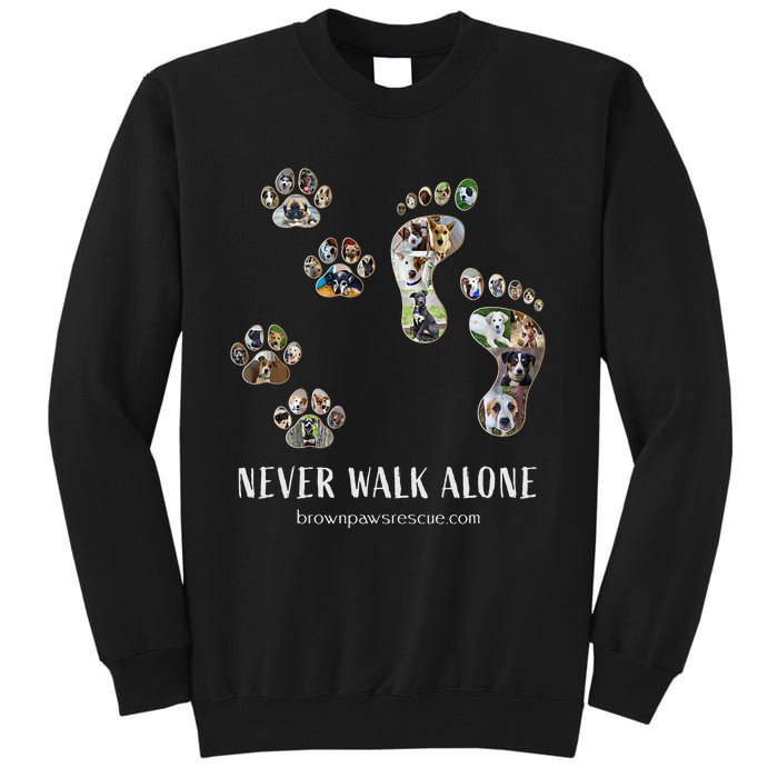 Brown Paws Dog Rescue funny animal lover Tall Sweatshirt