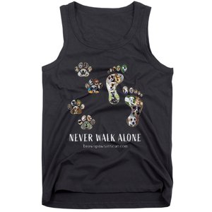 Brown Paws Dog Rescue funny animal lover Tank Top