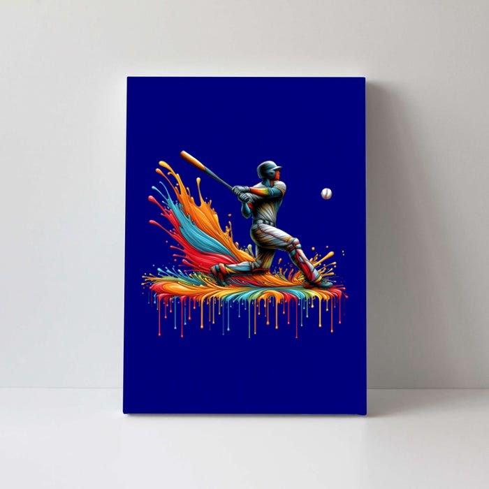 Baseball Player Drip Baseball Baseball Lover Cute Gift Canvas