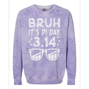 Bruh Pi Day 3 14 Math Teacher Pi Day Teachers Math Lover Gift Colorblast Crewneck Sweatshirt