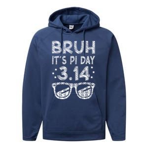 Bruh Pi Day 3 14 Math Teacher Pi Day Teachers Math Lover Gift Performance Fleece Hoodie