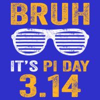 Bruh Pi Day 3 14 Pi Symbol Funny Pi Day Teachers Math Lovers Gift Full-Length Apron With Pockets