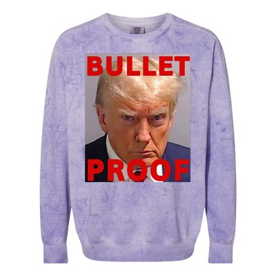 Bullet Proof Donald Trump 2024 Fight Fight Fight Trump Rally Colorblast Crewneck Sweatshirt