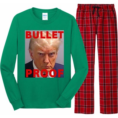 Bullet Proof Donald Trump 2024 Fight Fight Fight Trump Rally Long Sleeve Pajama Set