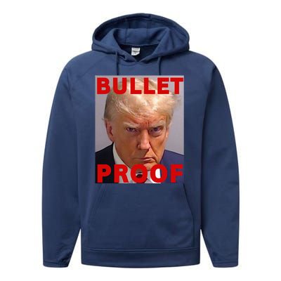 Bullet Proof Donald Trump 2024 Fight Fight Fight Trump Rally Performance Fleece Hoodie