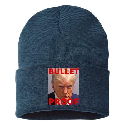 Bullet Proof Donald Trump 2024 Fight Fight Fight Trump Rally Sustainable Knit Beanie