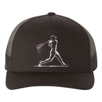 Baseball Player Drip Yupoong Adult 5-Panel Trucker Hat