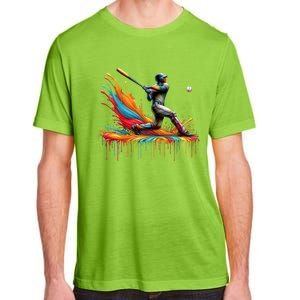 Baseball Player Drip Baseball Baseball Lover Cute Gift Adult ChromaSoft Performance T-Shirt