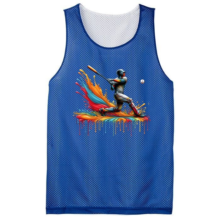 Baseball Player Drip Baseball Baseball Lover Cute Gift Mesh Reversible Basketball Jersey Tank