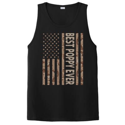 Best Poppy Ever US American Flag Funny Grandpa Father's Day PosiCharge Competitor Tank