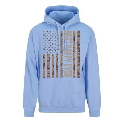 Best Poppy Ever US American Flag Funny Grandpa Father's Day Unisex Surf Hoodie