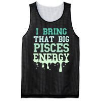 Big Pisces Energy Drip Women Zodiac Sign Birthday Season Mesh Reversible Basketball Jersey Tank