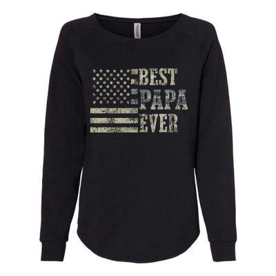 Best Papa Ever American Flag Usa Flag Womens California Wash Sweatshirt