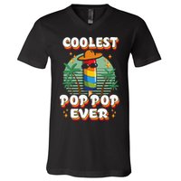 Best Pop Ever Pop Pop Popsicle PopPop Coolest Pop It V-Neck T-Shirt