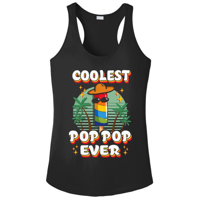 Best Pop Ever Pop Pop Popsicle PopPop Coolest Pop It Ladies PosiCharge Competitor Racerback Tank