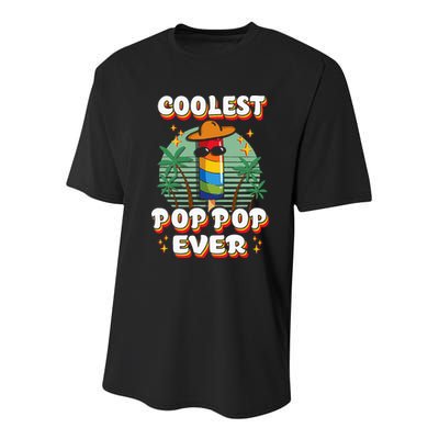 Best Pop Ever Pop Pop Popsicle PopPop Coolest Pop It Youth Performance Sprint T-Shirt