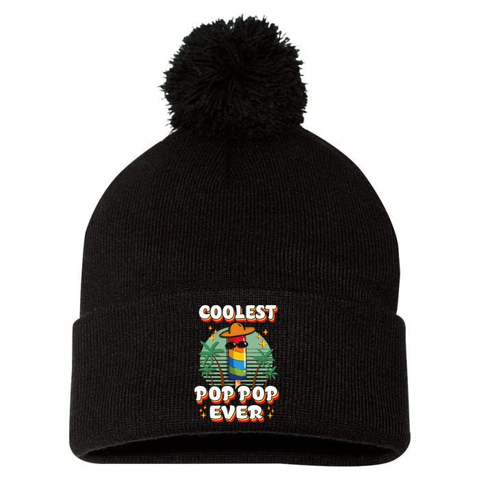 Best Pop Ever Pop Pop Popsicle PopPop Coolest Pop It Pom Pom 12in Knit Beanie