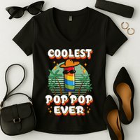 Best Pop Ever Pop Pop Popsicle PopPop Coolest Pop It Women's V-Neck T-Shirt