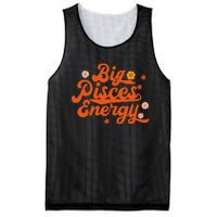 Big Pisces Energy Groovy Zodiac Sign Astrology Horoscope Mesh Reversible Basketball Jersey Tank